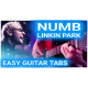 Numb - Linkin Park простые табы и ноты для гитары (pdf.)